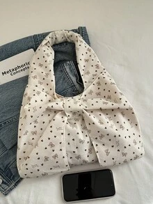 Large-Capacity Sweet And Cute Style Versatile Luxury Women's Bag In 2026 New Model, With Elegant Bow Design For Shoulder Bag - White - View 11