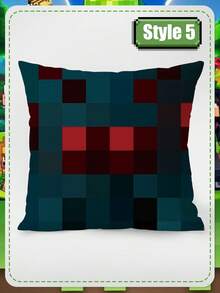 Minecraft 我的世界 2D 抱枕，适用于床、Minecraft 周边区域、学生宿舍午睡、床、窗边沙发、床头靠枕，方形超大抱枕套（含填充物），所有物品齐全。 - 彩色 - 查看 9