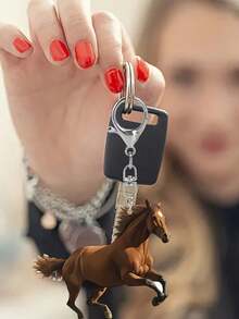 2D可爱小马吊坠，亚克力钥匙扣 - 爱马人士的完美礼物 - 背包挂件，包包配件，2D - 日常使用 - 生日礼物，多功能汽车钥匙配件，亚克力装饰汽车吊坠，可爱卡通马一家钥匙扣包 - 彩色 - 查看 6