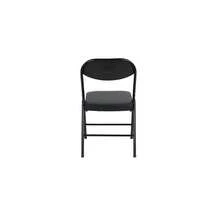 Set Of 4 Folding Chairs With Comfortable Padded Seats And Sturdy Metal Frame For Home And Office, 100 Kg Load Capacity, No Installation Required. - Black - View 4