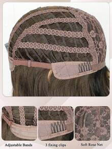 28-Inch Stylish Gradient Long Curly Hair With Bangs, Made Of Synthetic Material, Suitable For Women's Daily Commutes. - Multicolor - View 4