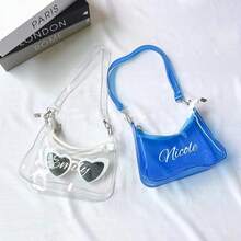 Personalized Kids Mini Crossbody Bag - Customized Transparent Jelly Bag, Lightweight Shoulder Bag, Cute Gift For Girls, Birthday & Holiday Gift - Multicolor - View 9