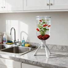 矿泉水瓶架、养鱼三角架、倒置矿泉水交换器、自制鱼缸水循环养鱼用具 - 彩色 - 查看 4