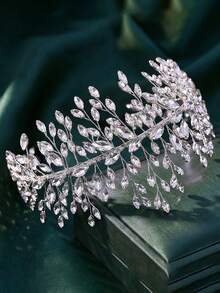 1pc Sparkling Crystal Bridal Headband, Handmade Women Hair Hoop Headpiece Suitable For Wedding, Party, Ball,Summer,Beach - Multicolor - View 9