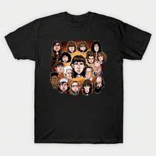 4 T-shirts, T-shirt Strangerthings, 100% coton à manches courtes, t-shirt décontracté unisexe, cadeau amusant pour les fans - T-shirt Cassette Running Up That Hill - Noir - Voir 1