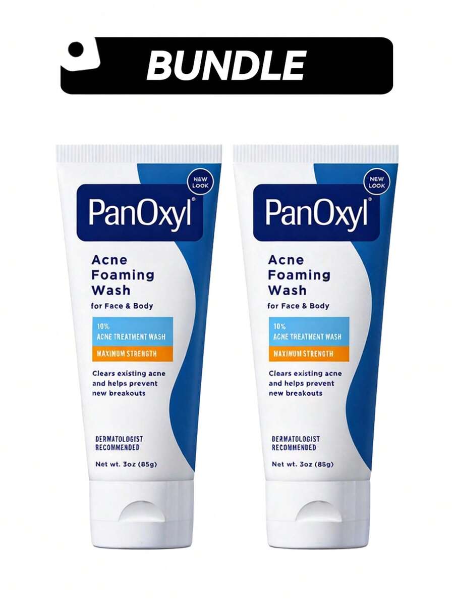 PanOxyl [2 Paquete] Gel limpiador facial para el acné 3oz/85g*2 - Todo tipo de piel - Ver 1