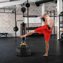 COSTWAY Boxing Speed Trainer Freestanding 360° Spinning Bar W/Punching, Black - Black - View 3