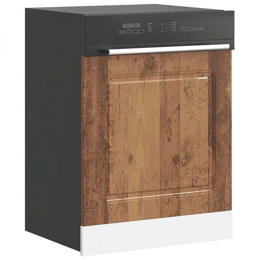 vidaXL Geschirrspülerblende Kalmar Altholz-Optik 60x1,5x67 cm - Braun - Übersicht 1