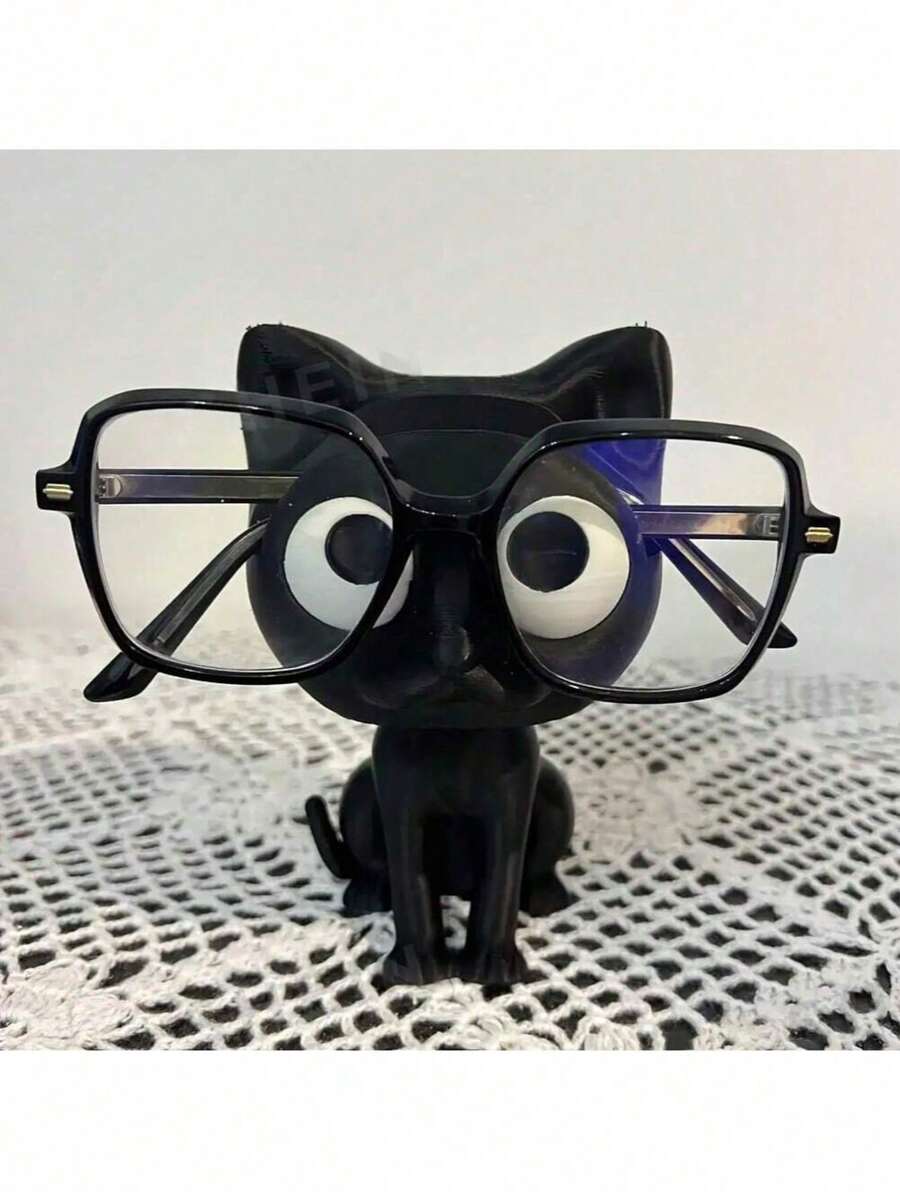 1. 3D打印猫咪眼镜架 - 可爱塑料桌面收纳盒，带眼镜架，无需电源，适合家居装饰和节日礼物，适用于万圣节、复活节、情人节、办公用品、家居用品等。