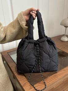 Large-Capacity Sweet Style Versatile Casual Women's Bag, 2026 New Model, High-End Single-Shoulder Bag - Black - View 7