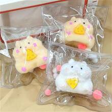 1个慢回弹软萌仓鼠捏捏乐玩具 - 慢回弹，柔软捏捏乐，儿童娱乐游戏，感官体验，适合节日派对、万圣节、圣诞节礼物，慢回弹，桌面装饰，派对小礼物，颜色随机，包装袋随机 - 彩色 - 查看 4