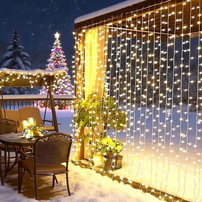 8-Function Fairy Lights, Home Lighting Decor, Valentine's Day Decor Lights, Party & Wedding Decor, Camping Decor Lights, Wall Backdrop Decor, Outdoor Lights, Living Room Bedroom Kitchen Atmosphere Lights, Garden Hanging Decor Lights, Remote Control USB Powered LED Curtain Lights, Birthday Decor Lights, Indoor Lights, Holiday Lighting Decor, Kitchen Home Decor Lighting Strings