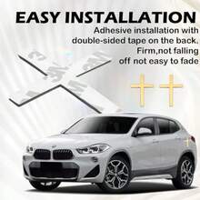 2PCS 3D Metal Cross Emblem Stickers 2.5"*1.8" Car Accessories Cross Decals Decoration Self-Adhesive Jesus Christian Auto Emblem Badge Decal For Vehicles Trunk Tailgate Fender Gold - 金色 - 查看 3