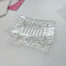 1 pieza Bandeja de baño, Plato de jabón con patrón de glaciar. Soporte de jabón de drenaje, Caja de jabón de baño, Plato de jabón de tocador, Dispensador de jabón montado en la pared - Multicolor - Ver 11