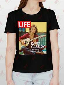 David Cassidy Seventies Boy Band Partridge X99J Tee - Black - View 1