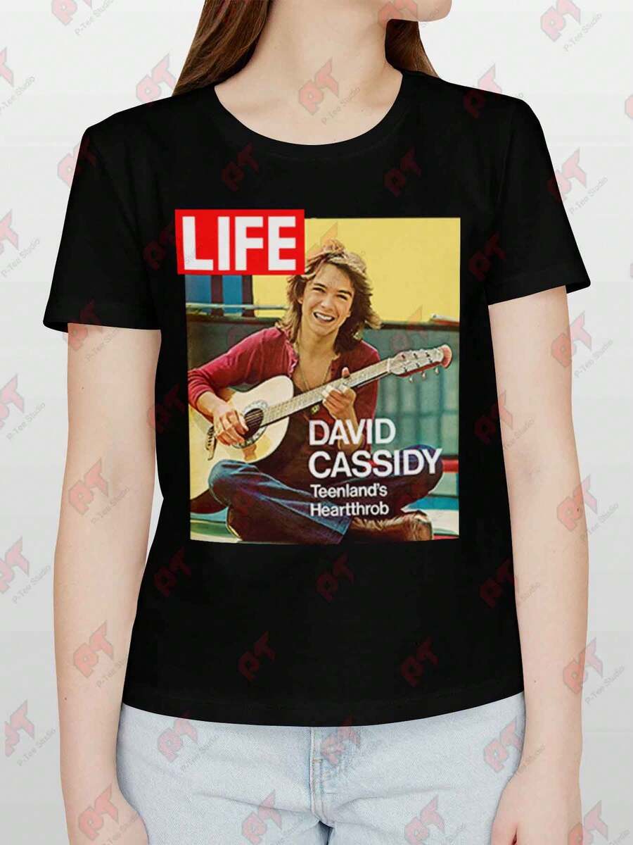 David Cassidy Seventies Boy Band Partridge X99J Tee - Black - View 1