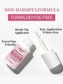Super Strong Nail Glue, Suitable For Acrylic Nails, Nail Tips, Press-On Nails, False Nails, Salon-Grade Brush-On Nail Glue, Easy To Apply, Long-Lasting Adhesion - 7g - View 3