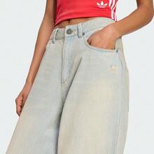 Adidas Originals Women's Wide Leg Jeans - Baby Blue - View 4