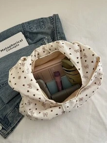 Large-Capacity Sweet And Cute Style Versatile Luxury Women's Bag In 2026 New Model, With Elegant Bow Design For Shoulder Bag - White - View 12