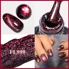 FOUR LILY 10ml 闪亮反光磁性凝胶指甲油，亮片猫眼指甲油凝胶，可卸除 UV LED 指甲油 - 彩色 - 查看 2