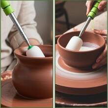 Retractable Ceramic Sponge Stick, Stainless Steel Adjustable Handle, Pottery Tool For Moisture Removal And Shaping Narrow Containers - Multicolor - View 4