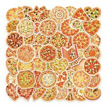 56张可爱卡通披萨贴纸，防水乙烯基食品主题贴纸，适用于成人、青少年、日记本、笔记本、笔记本电脑、水瓶、手机壳、吉他、滑板、行李箱、自行车、计划本、DIY工艺品等。 - 彩色 - 查看 8