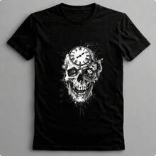 Suffix Skull T-Shirt Premium Shirt 100% Cotton Promotional Price Men's Women's Casual T-Shirt Streetwear - BLACK-EST 32 - 查看 5