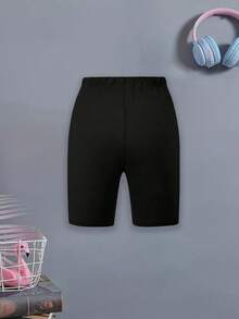 1 Set Mädchen T-Shirt und Shorts, lässiger Street-Style, modisches Outfit, geeignet für Schule, Urlaub und Alltagstragen, Frühling/Sommer Neues Outdoor-Set - Pink - Übersicht 8