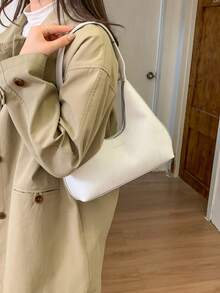 精致简约百搭的女士日常单肩包，2026新款，风格优雅 - 白色 - 查看 7