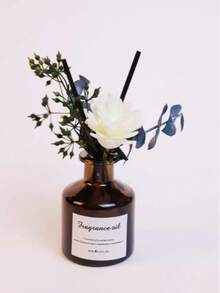 1个50毫升无焰精油扩香器，清新空气香氛藤条扩香器，适用于卧室、客厅、浴室 - 均碼 - 查看 6