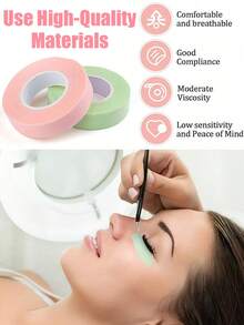 Eyeshadow Tape, Eyeliner Auxiliary Tools, Eyemakeup Auxiliary Tools, Eyemakeup Finishing Stickers, Eyemakeup Protective Tape Stickers, Professional Eyelash Tapes, Adhesive Fabric Eyelash Tapes, Breathable Micro-Porous Fabric Eyelash Extension Tapes, Eyelash Curling Tapes, Breathable Low-Allergy Eyelash Isolation Eye Patches. - Multicolor - View 4