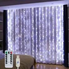 1pc USB Powered Curtain Lights, 6m/3 Meters/2m/1m String Lights With 8 Modes, Suitable For Birthday, Wedding, Party, Room, Window, Holiday Decoration (Remote Control Batteries Not Included) - USB Curtain Light - View 11