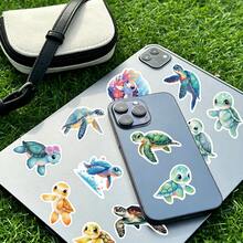 50pcs Sea Turtle Stickers, Cute Turtle Stickers, Waterproof Vinyl Stickers For Water Bottle, Srapbook, Laptop, Phone Case, Teens Adults Sea Turtle Sticker Halloween Christmas Gifts - Multicolor - View 11