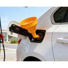 Nuevo embudo portátil, embudo flexible de boca ancha, embudo de boca cuadrada pequeña, embudo de presión, embudo para gasolina de coche, embudo multiusos de boca pequeña y plegable, accesorios de cocina, material ecológico - 1 - Ver 1