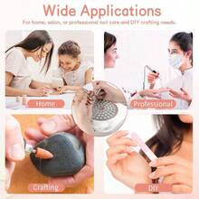 Portable Nail Dust Collector Acrylic Nails 48W Powerful Dust Collector Nails With Nail Duster Collector Vacuum With Adjustable Speed Dust Suction For Manicure Home Salon - F2-Vàng hồng 48W - Xem 6