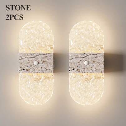 Crystal Sensor Wall Lamp, Acrylic Modern Smart Sensor Wall Lamp, Night Light, Indoor Sensor Wall Lamp, Wireless LED Wall Lamp, Wall Lamp, Battery Powered, Adhesive Design, Rotatable, Portable, Easy Installation, Adjustable Color Temperature And Brightness, Suitable For Corridor, Bathroom And Other Occasions