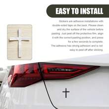 2 PCS Metal Jesus Cross Badge Stickers 2.5"*1.8" 3D Emblem Badge Decal Self Adhesive Car Body Fender Tail Scratch Covering Decorative Decal Universal Exterior Accessories For Cars Black - màu đen - Xem 5