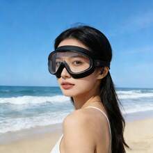 1 Pair High Definition Anti-Fog Waterproof Swimming Goggles, Unisex Swim Goggles With Large Frame And Electroplated Lens, Swimming Equipment - Quick Adjust Silicone Strap, Wide Vision - Ideal For Pool, Beach And Other Summer Activities - A - View 10