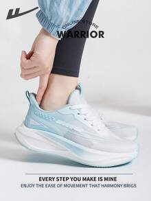 WARRIOR 女式时尚复古运动鞋，春夏舒适跑步鞋，简约休闲又不失时尚感，四季皆宜，耐磨耐穿，适合全天穿着的训练鞋，软底设计。 - 白/藍 - 查看 5