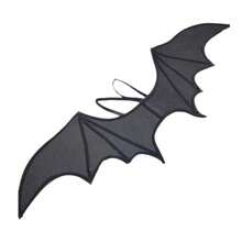 Black Bat Wings Harness Costume – Gothic Vampire Demon Dragon Wings, Comfortable Elastic Straps, Unisex Cosplay Theater Masquerade Halloween Accessory, One Size Fits Most - 黑色 - 查看 6
