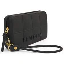 Women's Half-Moon Shoulder Bag Set (Crossbody) + Waterproof Rubberized Wallet - Black - View 7