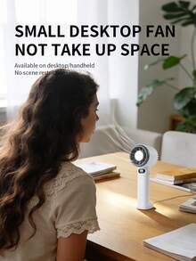 AOYI 1个可充电数字显示便携式手持199档可调速迷你USB充电风扇 - 多色 - 查看 10