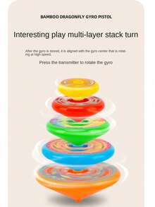 1 套（5 层）旋转玩具，陀螺玩具，派对用品，桌面游戏，生日/圣诞礼物（部分配件随机） - 彩色 - 查看 8