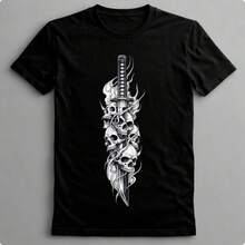 Suffix Skull T-Shirt Premium Shirt 100% Cotton Promotional Price Men's Women's Casual T-Shirt Streetwear - 最黑暗的34 - 查看 8