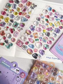 3D立体浮雕贴纸，DIY手机壳，剪贴簿，贴纸交换，卡通动物贴纸，纯色贴纸 - 彩色 - 查看 2