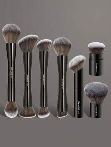 MAANGE 13支/20支专业铝管化妆刷套装，包含1个配件和纸盒收纳盒，内含可伸缩粉底刷、双头散粉刷、腮红刷、高光刷、轮廓刷、眼影刷、晕染刷、遮瑕刷、混合刷，刷毛柔软，便携，是旅行的理想之选，也是送给女性和女孩的绝佳礼物。 - 黑色 - 查看 14