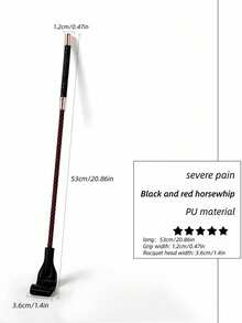 1根/2根高品质真皮马鞭 - 50厘米/19.68英寸，适用于马术训练和骑乘，训练道具 - 彩色 - 查看 12