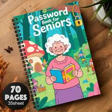 1pc Spiral Password Notebook, Detailed Record Of Internet Website Login Information, Helps You Maintain An Orderly Password Log - A5 - View 3