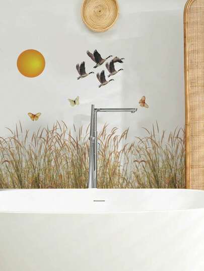 1PC Wallpaper – Peel And Stick Wall Stickers, PVC Self-Adhesive Removable Wall Art For Stick On Tile Room Decoration & Home Decor, Bedroom Window, Living Room, Kitchen, Office, Toilet