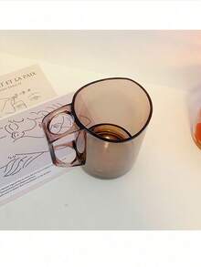 北欧风透明创意极简几何漱口杯，情侣牙刷架，带刷孔家用牙刷杯 - 多色 - 查看 6